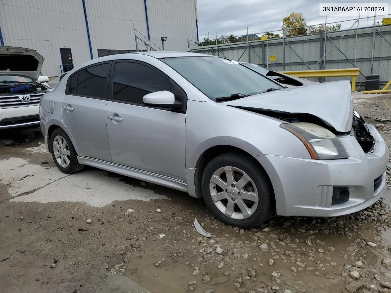 2010 Nissan Sentra 2.0 VIN: 3N1AB6AP1AL700274 Lot: 75349394