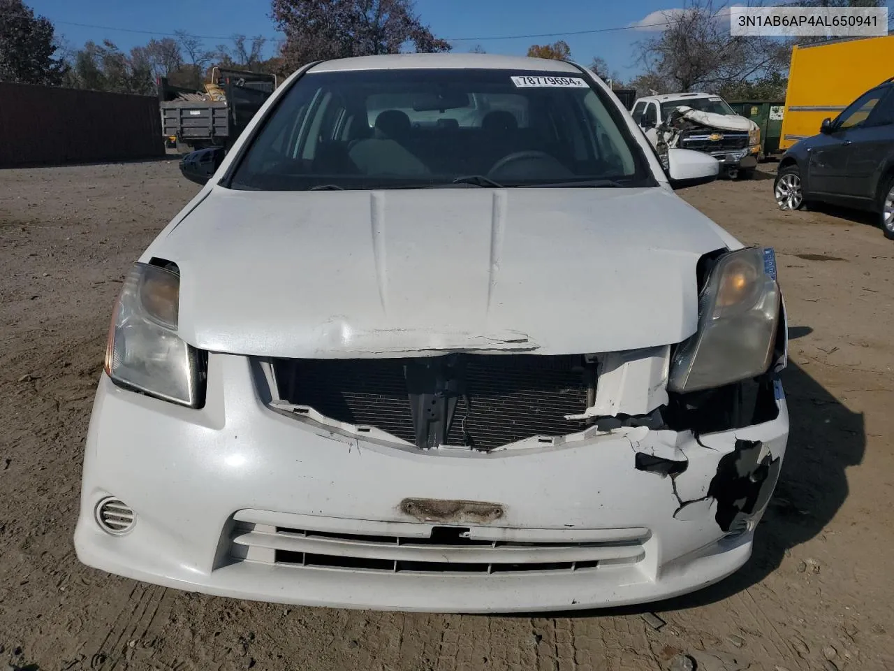 2010 Nissan Sentra 2.0 VIN: 3N1AB6AP4AL650941 Lot: 78779694