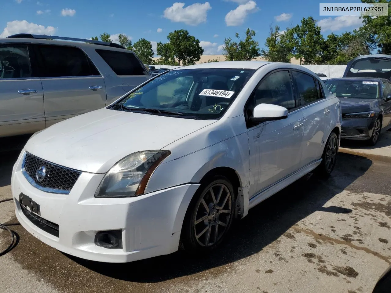 2011 Nissan Sentra Se-R VIN: 3N1BB6AP2BL677951 Lot: 61346494