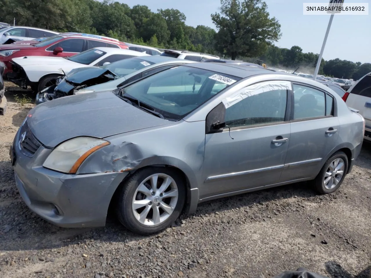 2011 Nissan Sentra 2.0 VIN: 3N1AB6AP7BL616932 Lot: 67163484