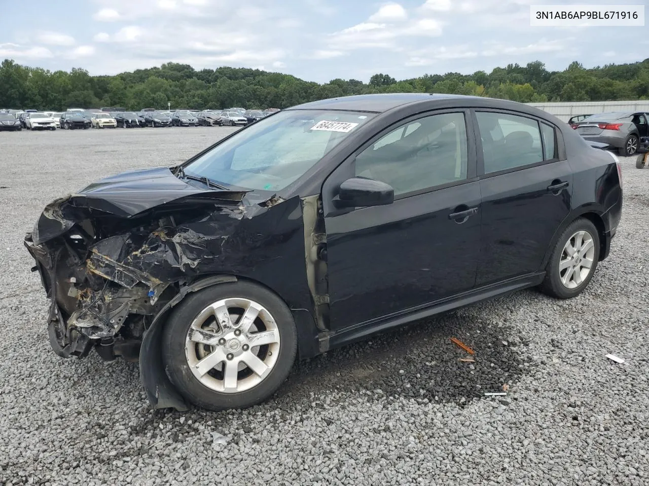 2011 Nissan Sentra 2.0 VIN: 3N1AB6AP9BL671916 Lot: 68457774