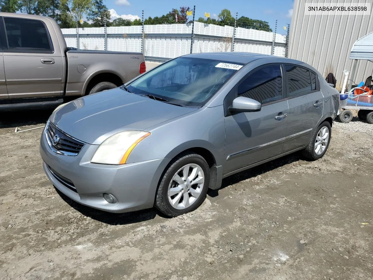 2011 Nissan Sentra 2.0 VIN: 3N1AB6APXBL638598 Lot: 72562744