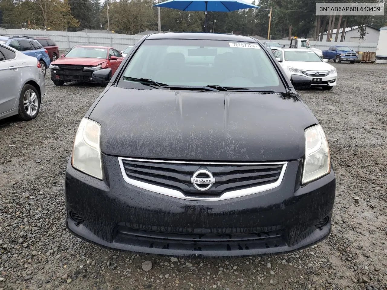 2011 Nissan Sentra 2.0 VIN: 3N1AB6AP6BL643409 Lot: 76787724