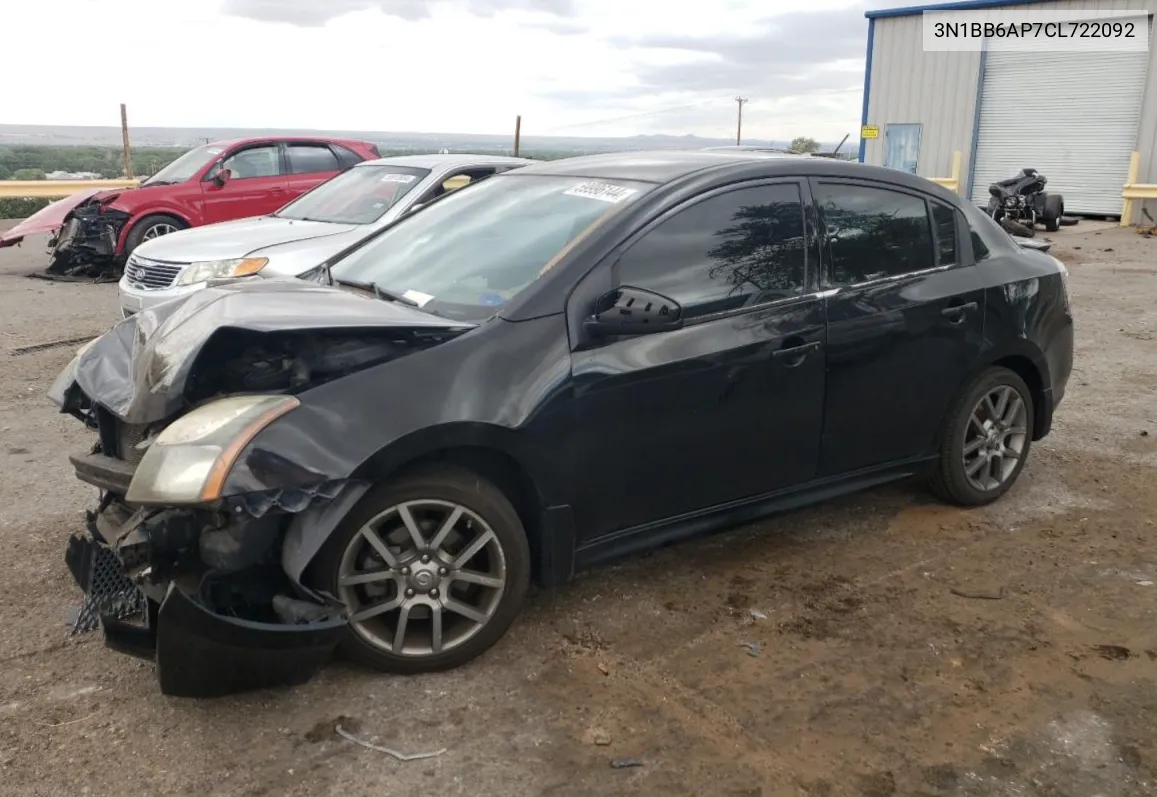 2012 Nissan Sentra Se-R VIN: 3N1BB6AP7CL722092 Lot: 59996144