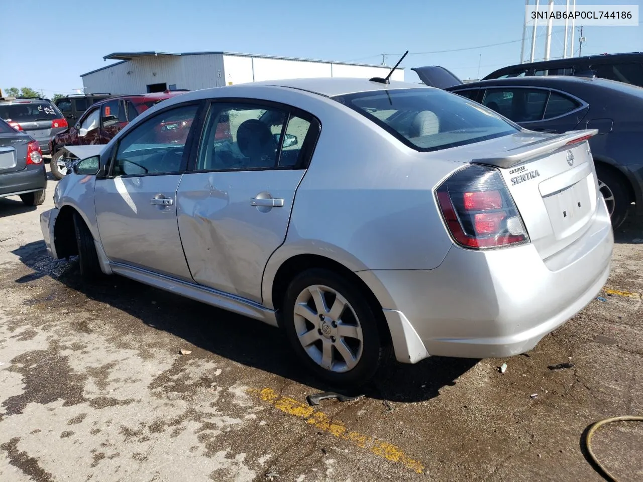 2012 Nissan Sentra 2.0 VIN: 3N1AB6AP0CL744186 Lot: 60526094