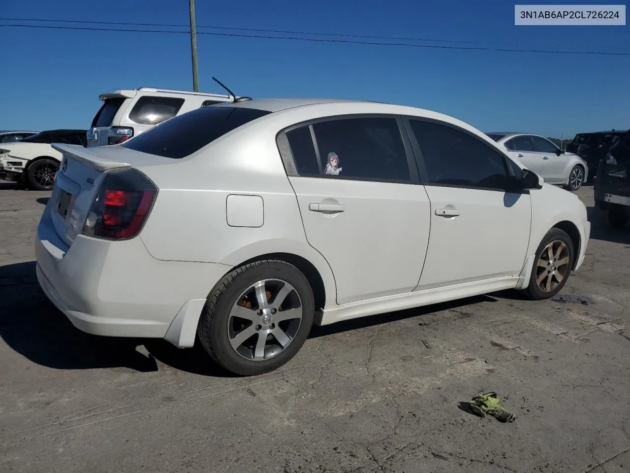 2012 Nissan Sentra 2.0 VIN: 3N1AB6AP2CL726224 Lot: 61200064