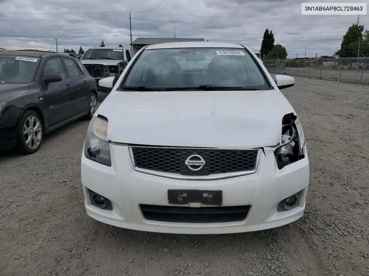 2012 Nissan Sentra 2.0 VIN: 3N1AB6AP8CL728463 Lot: 63678944