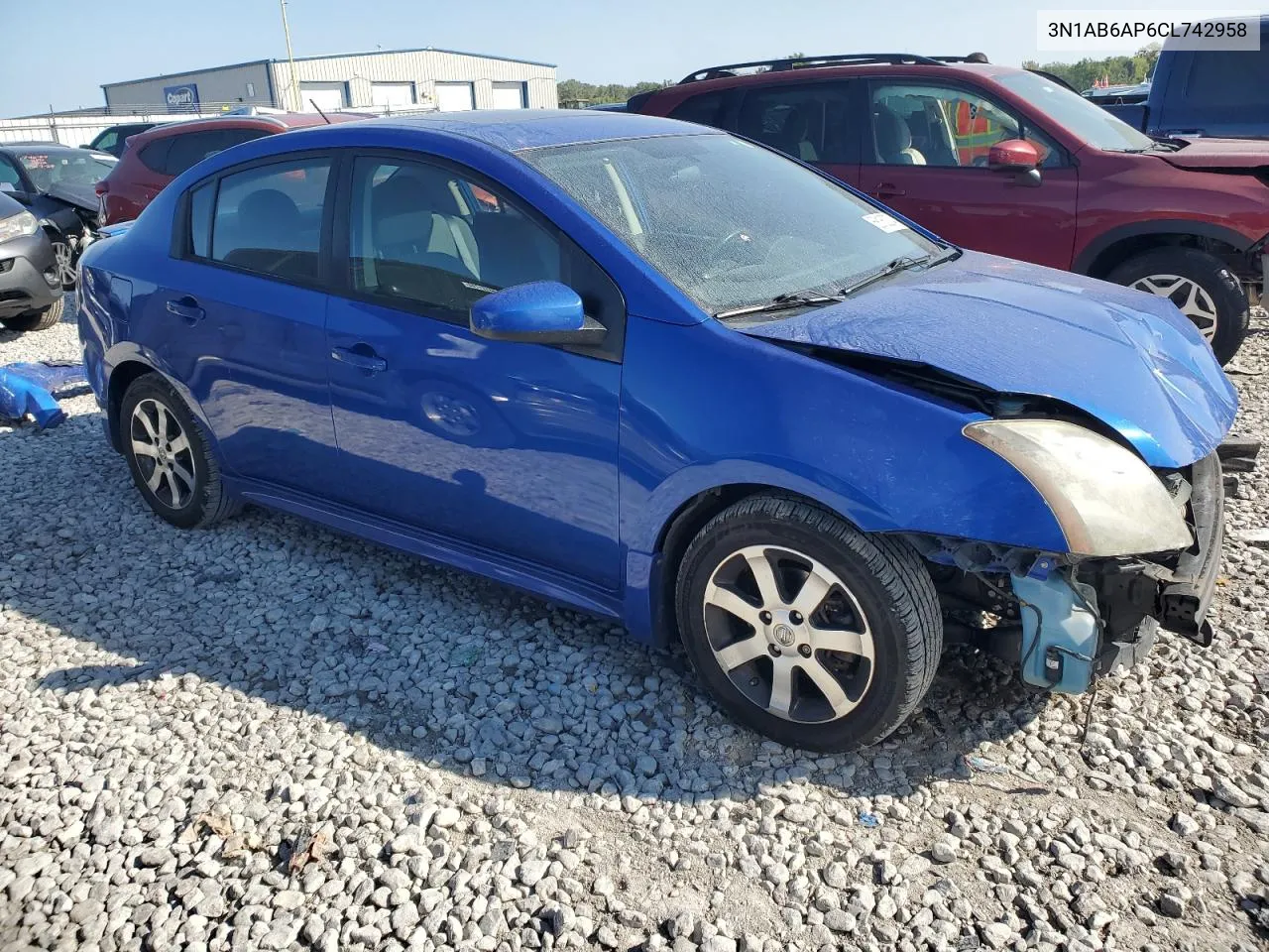 2012 Nissan Sentra 2.0 VIN: 3N1AB6AP6CL742958 Lot: 68160274