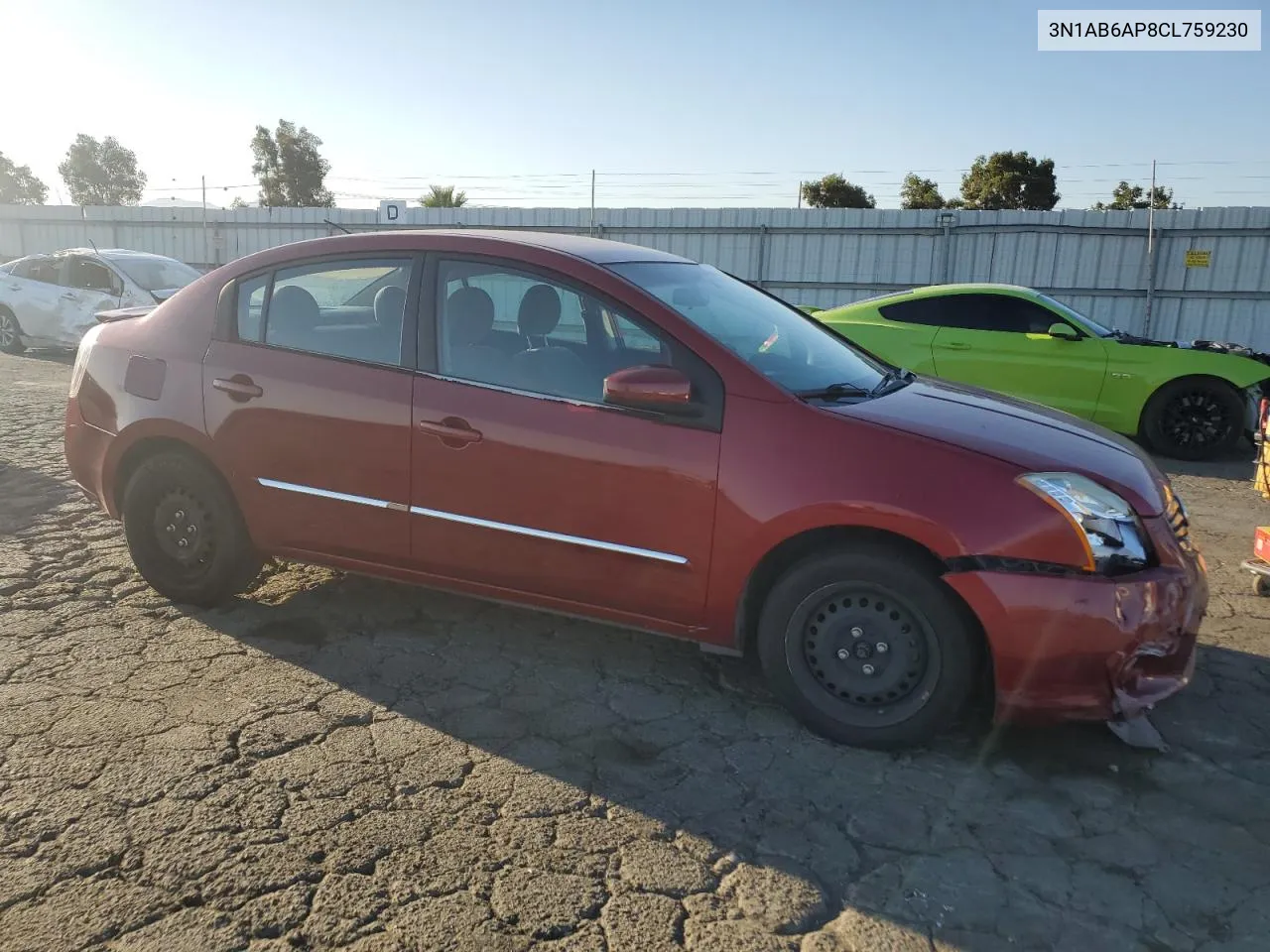 2012 Nissan Sentra 2.0 VIN: 3N1AB6AP8CL759230 Lot: 72629504