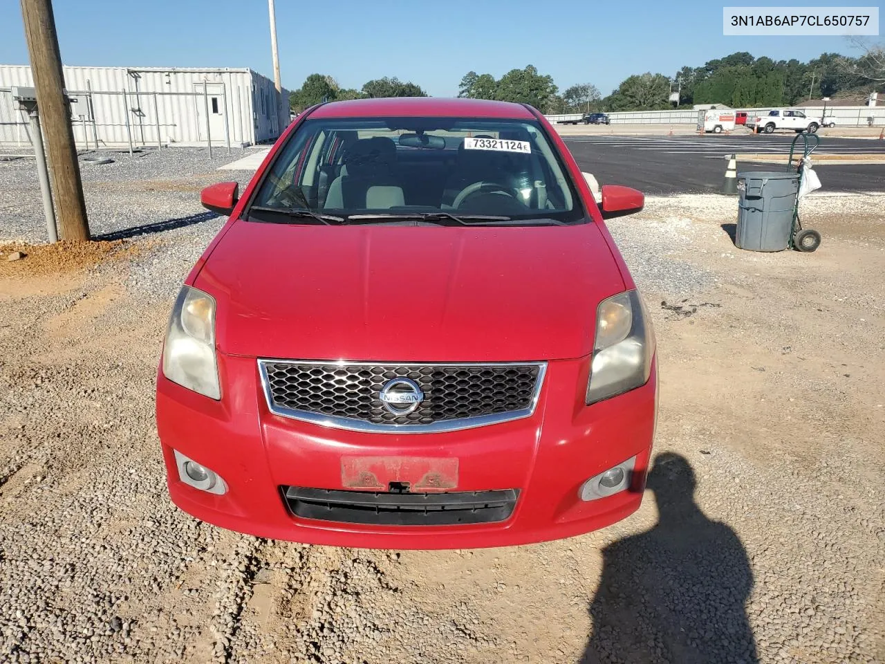 2012 Nissan Sentra 2.0 VIN: 3N1AB6AP7CL650757 Lot: 73321124