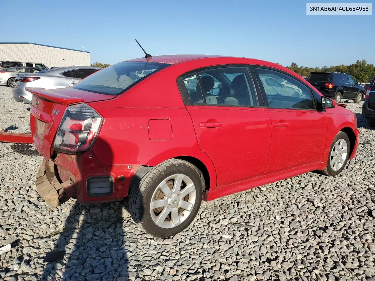 2012 Nissan Sentra 2.0 VIN: 3N1AB6AP4CL654958 Lot: 77363664