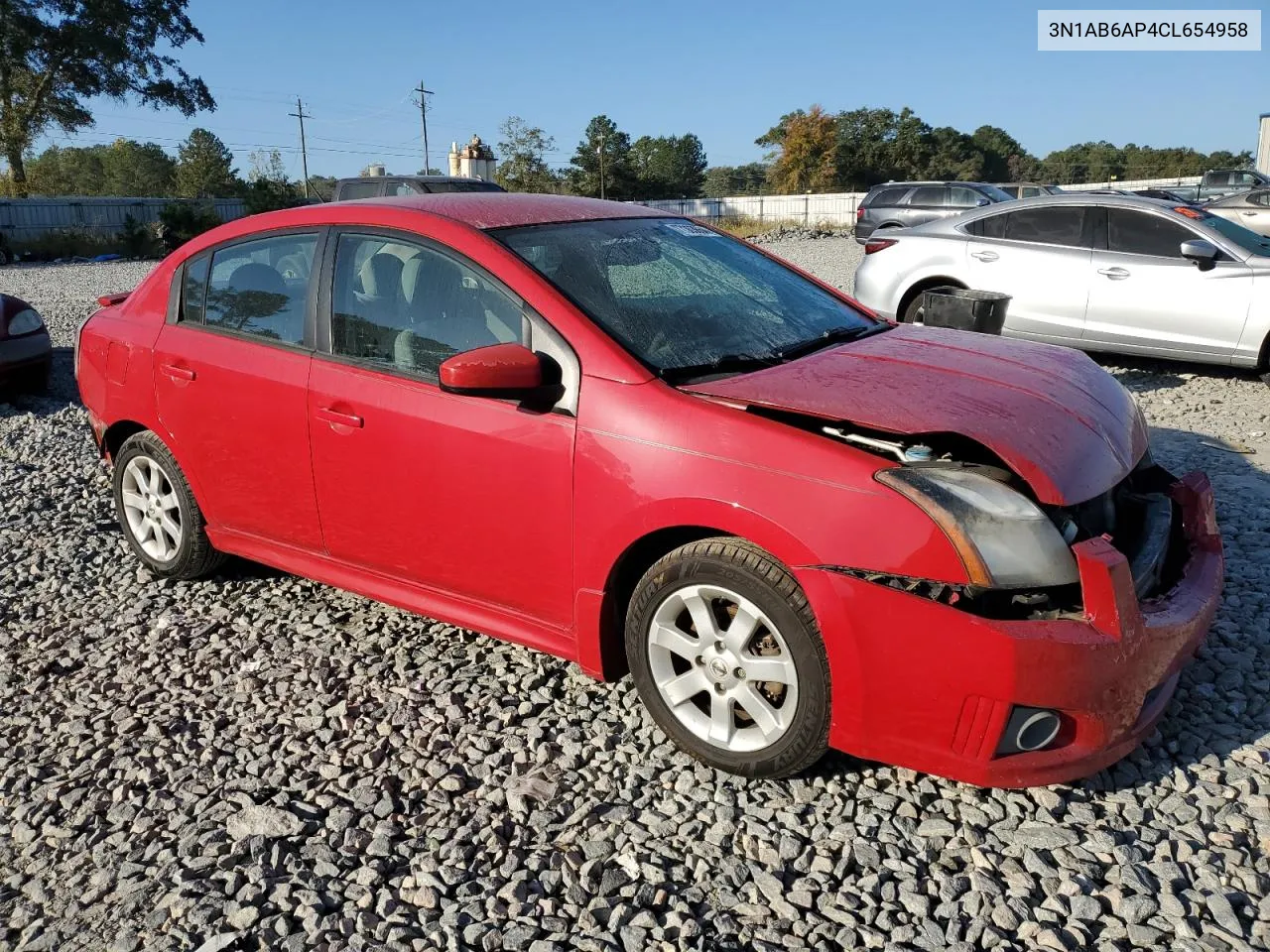 2012 Nissan Sentra 2.0 VIN: 3N1AB6AP4CL654958 Lot: 77363664