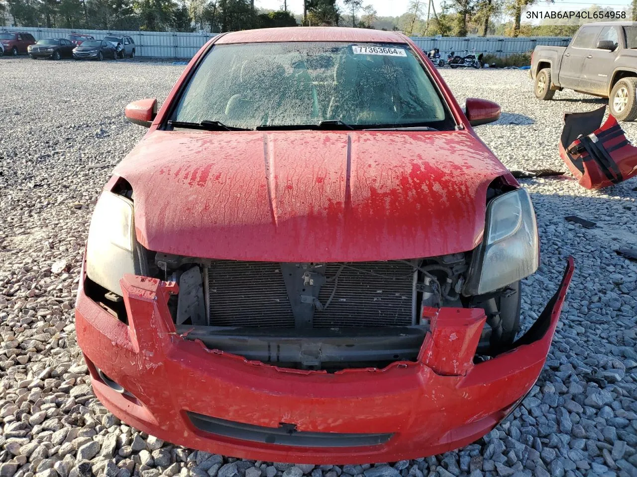 2012 Nissan Sentra 2.0 VIN: 3N1AB6AP4CL654958 Lot: 77363664