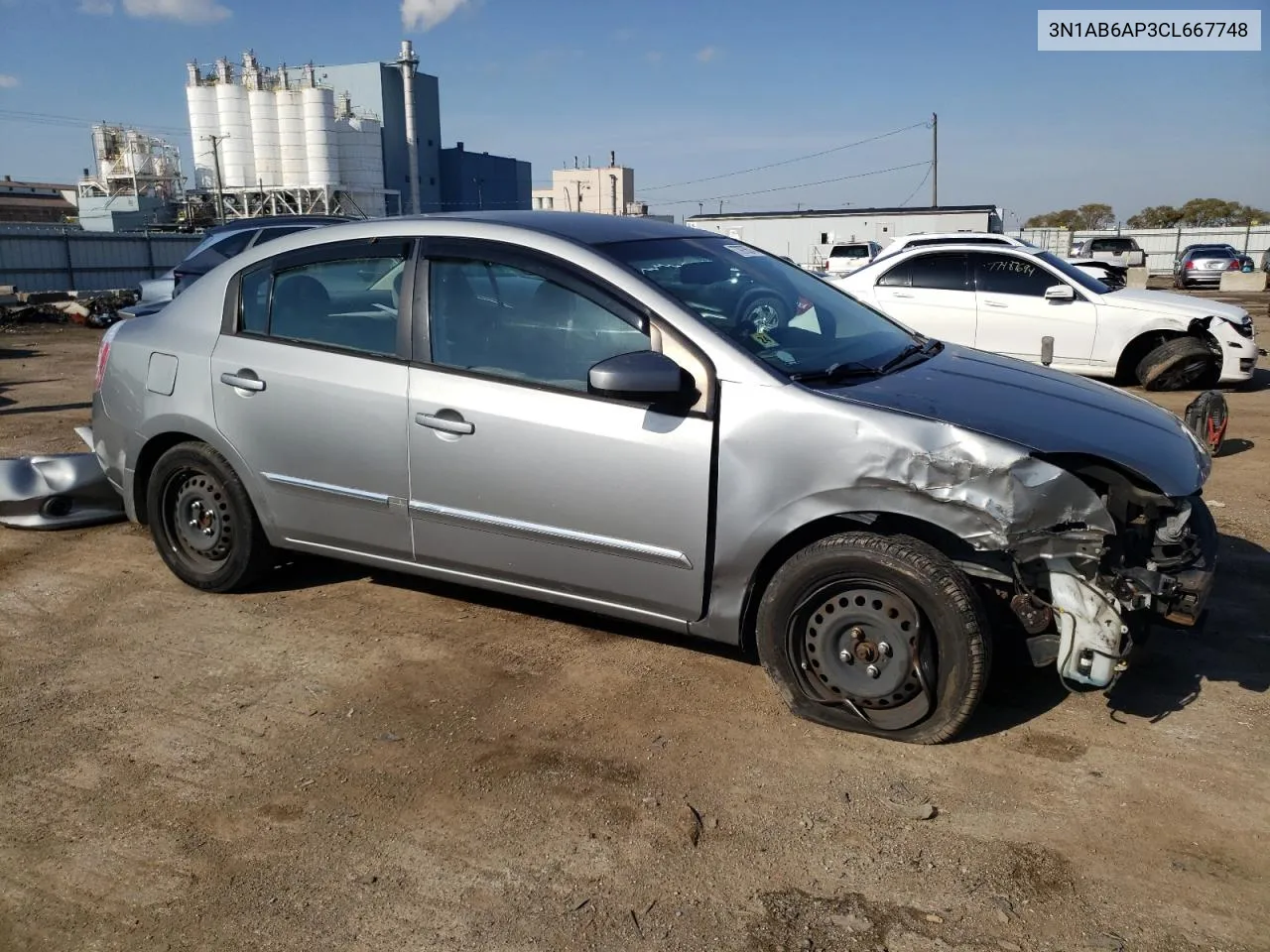 2012 Nissan Sentra 2.0 VIN: 3N1AB6AP3CL667748 Lot: 77975574