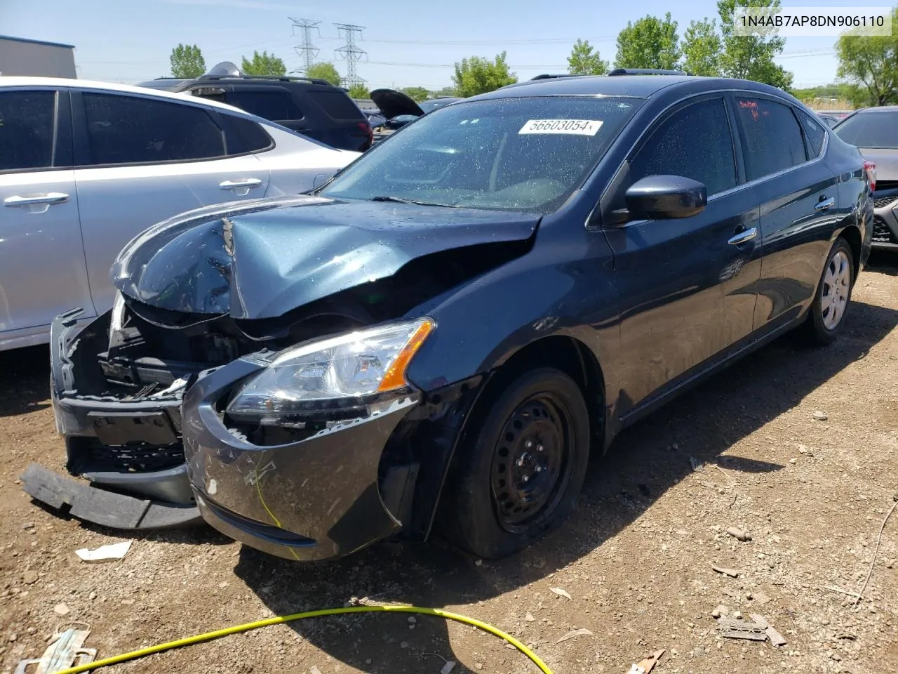 2013 Nissan Sentra S VIN: 1N4AB7AP8DN906110 Lot: 56603054