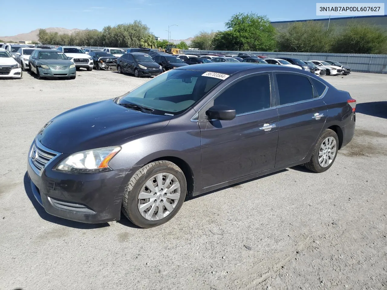 2013 Nissan Sentra S VIN: 3N1AB7AP0DL607627 Lot: 56703584