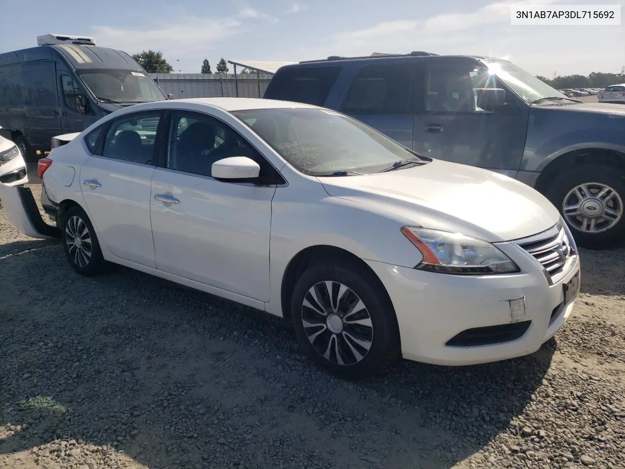 2013 Nissan Sentra S VIN: 3N1AB7AP3DL715692 Lot: 58040764