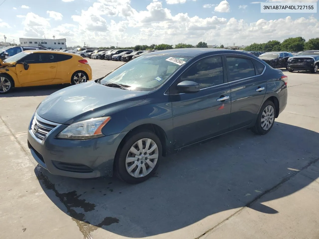 2013 Nissan Sentra S VIN: 3N1AB7AP4DL727155 Lot: 60799284