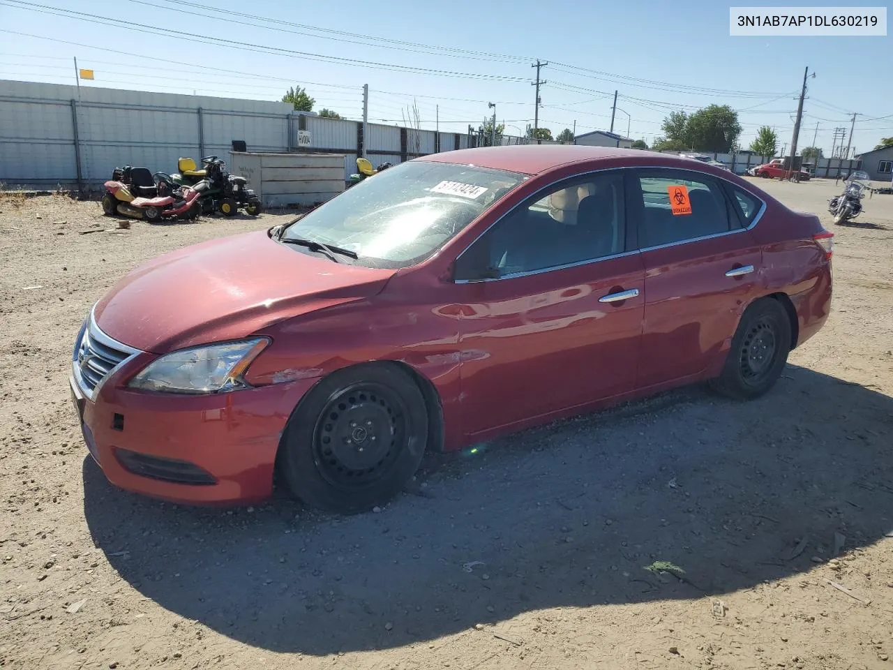 2013 Nissan Sentra S VIN: 3N1AB7AP1DL630219 Lot: 61143424