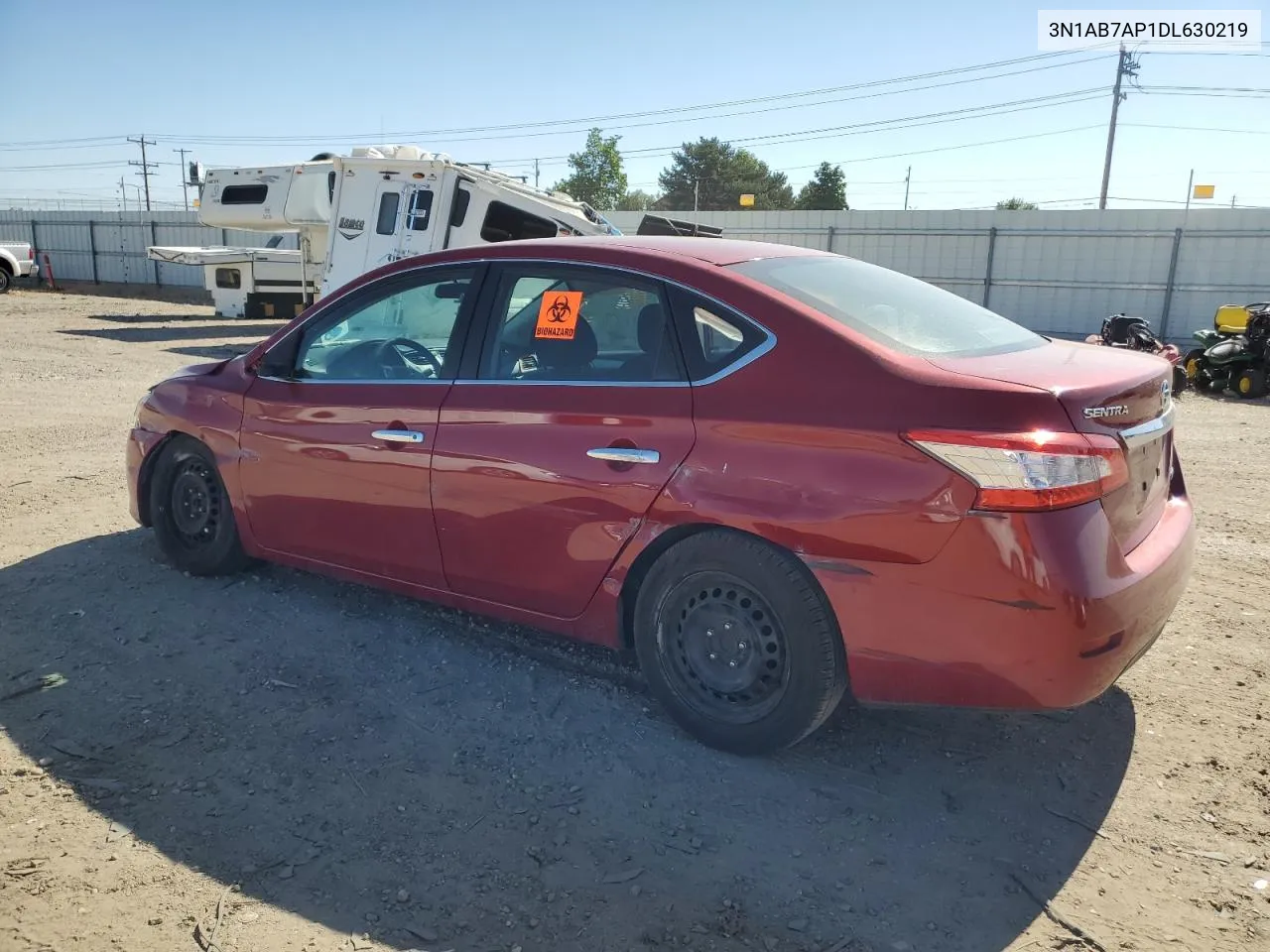 2013 Nissan Sentra S VIN: 3N1AB7AP1DL630219 Lot: 61143424