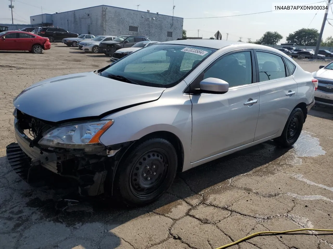 2013 Nissan Sentra S VIN: 1N4AB7APXDN900034 Lot: 62323584