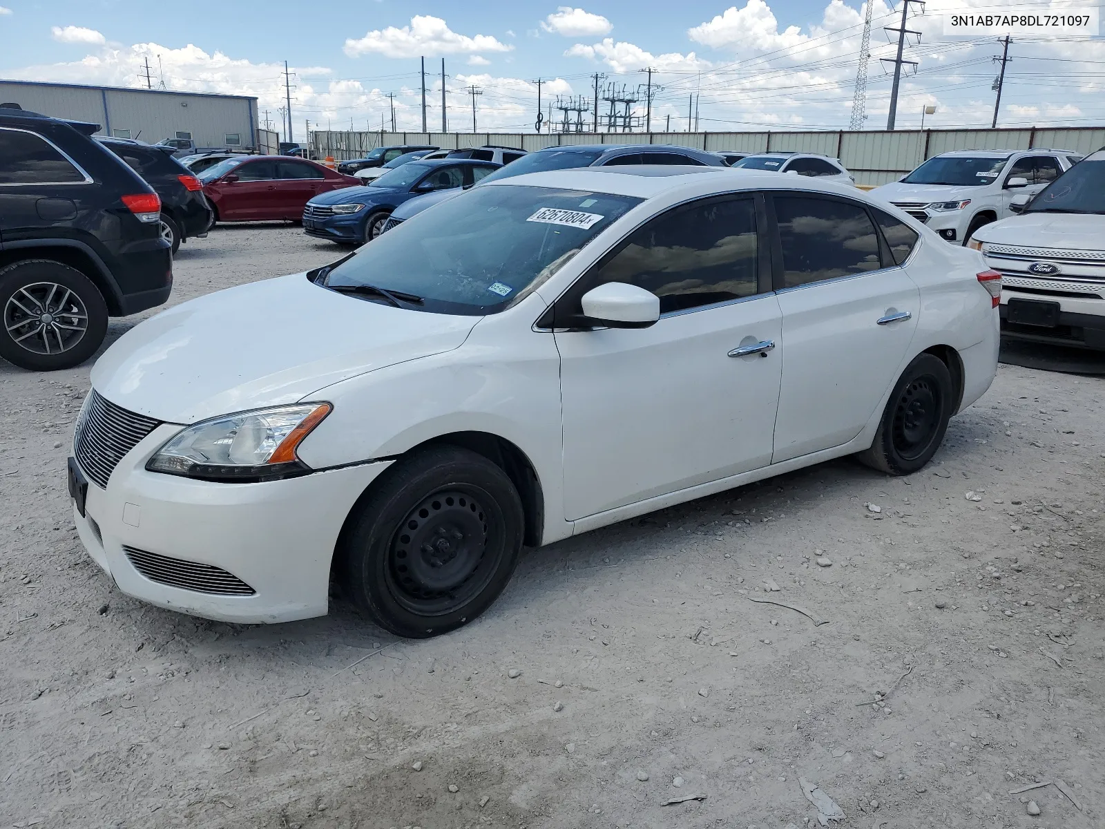 2013 Nissan Sentra S VIN: 3N1AB7AP8DL721097 Lot: 62670804