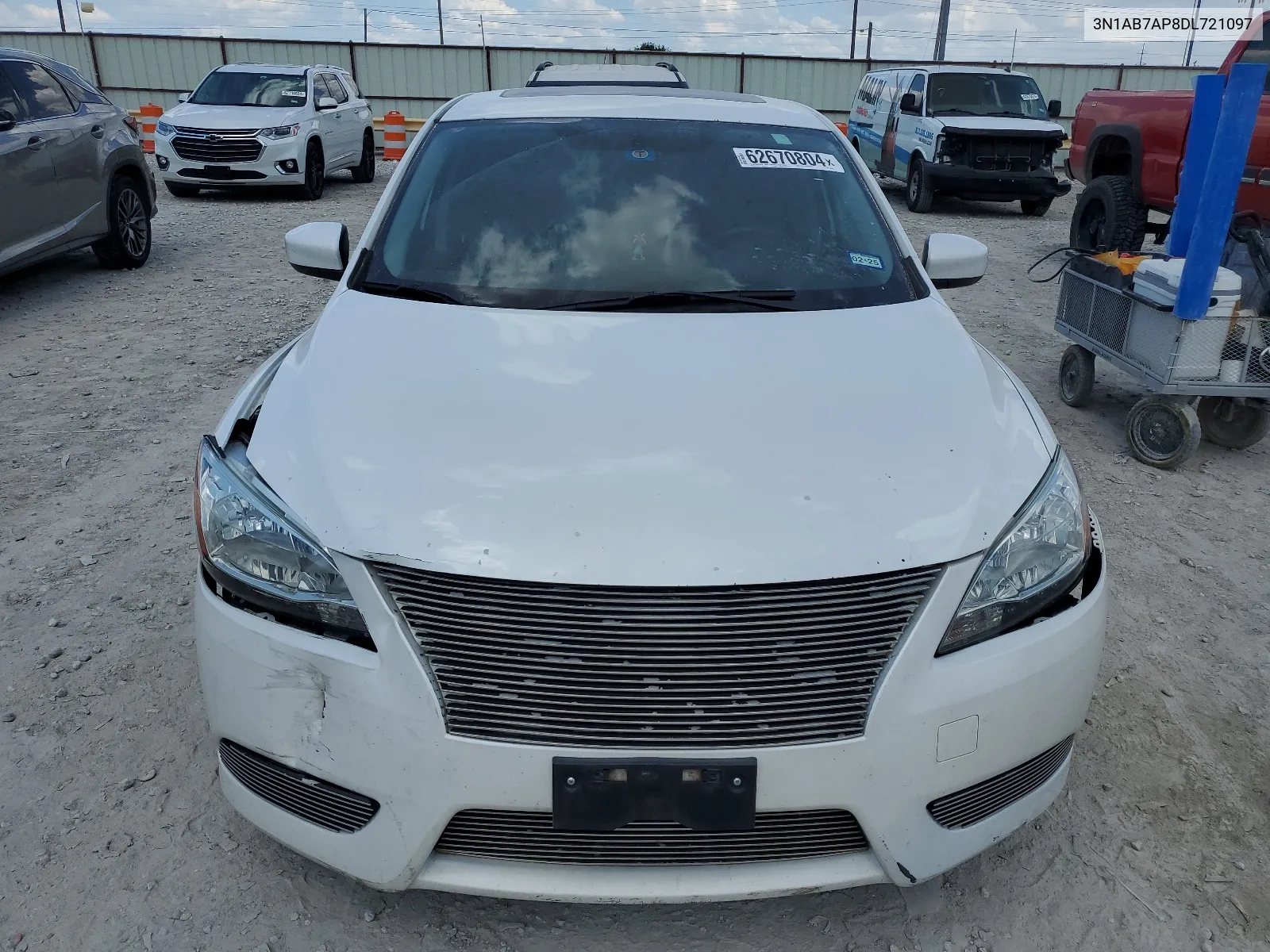 2013 Nissan Sentra S VIN: 3N1AB7AP8DL721097 Lot: 62670804