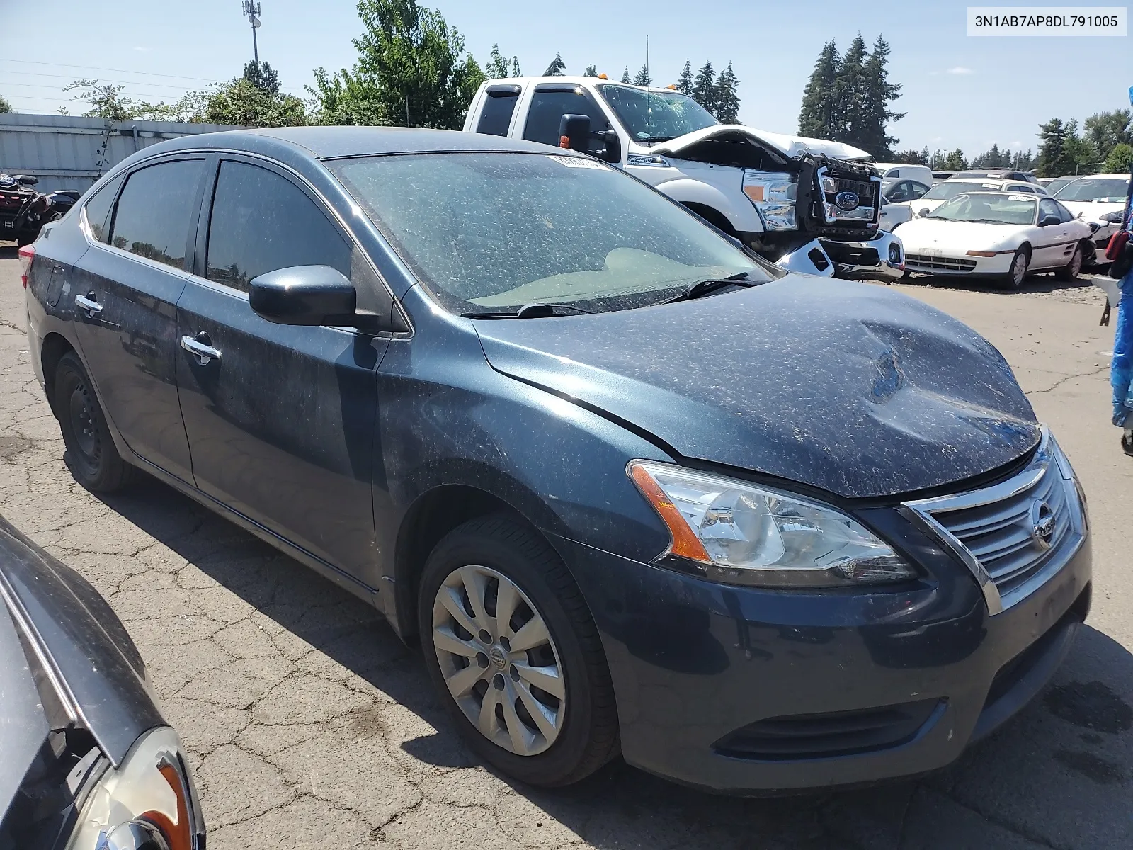 2013 Nissan Sentra S VIN: 3N1AB7AP8DL791005 Lot: 63857134