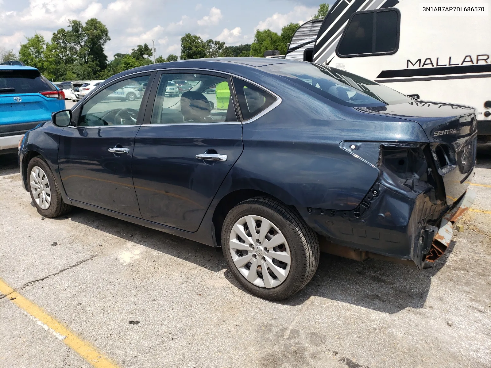 2013 Nissan Sentra S VIN: 3N1AB7AP7DL686570 Lot: 64089094