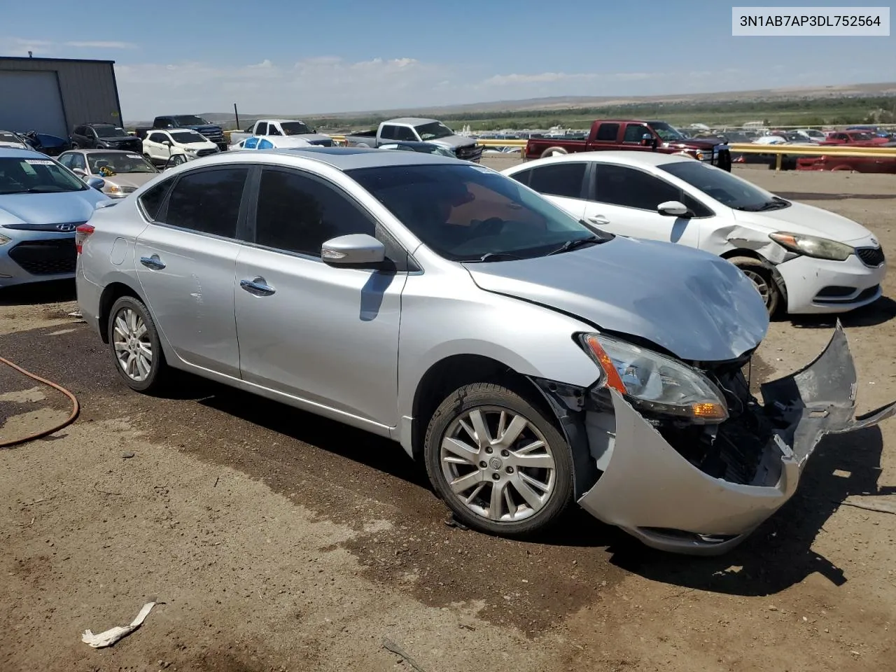 2013 Nissan Sentra S VIN: 3N1AB7AP3DL752564 Lot: 66294854