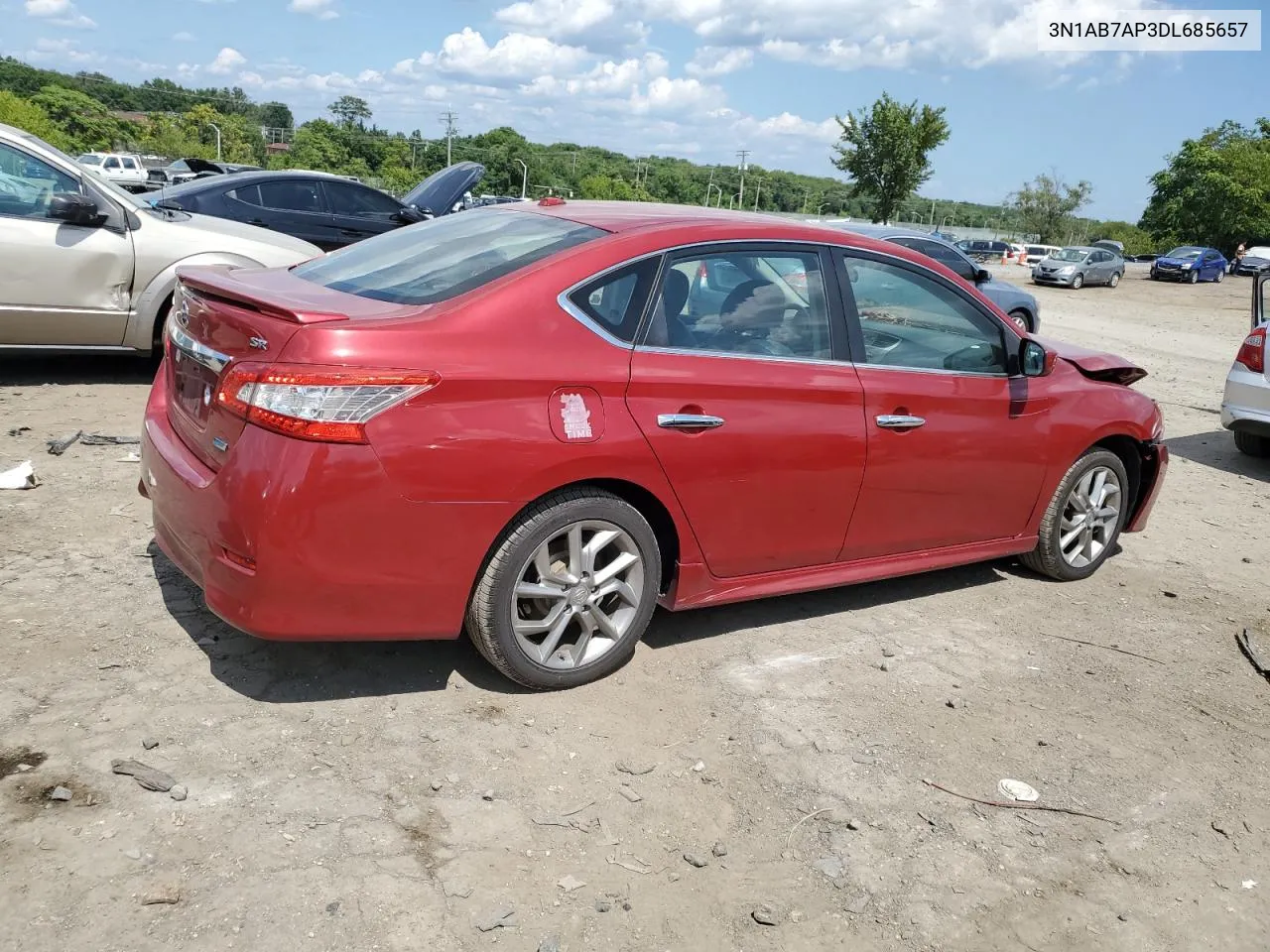 2013 Nissan Sentra S VIN: 3N1AB7AP3DL685657 Lot: 66782854