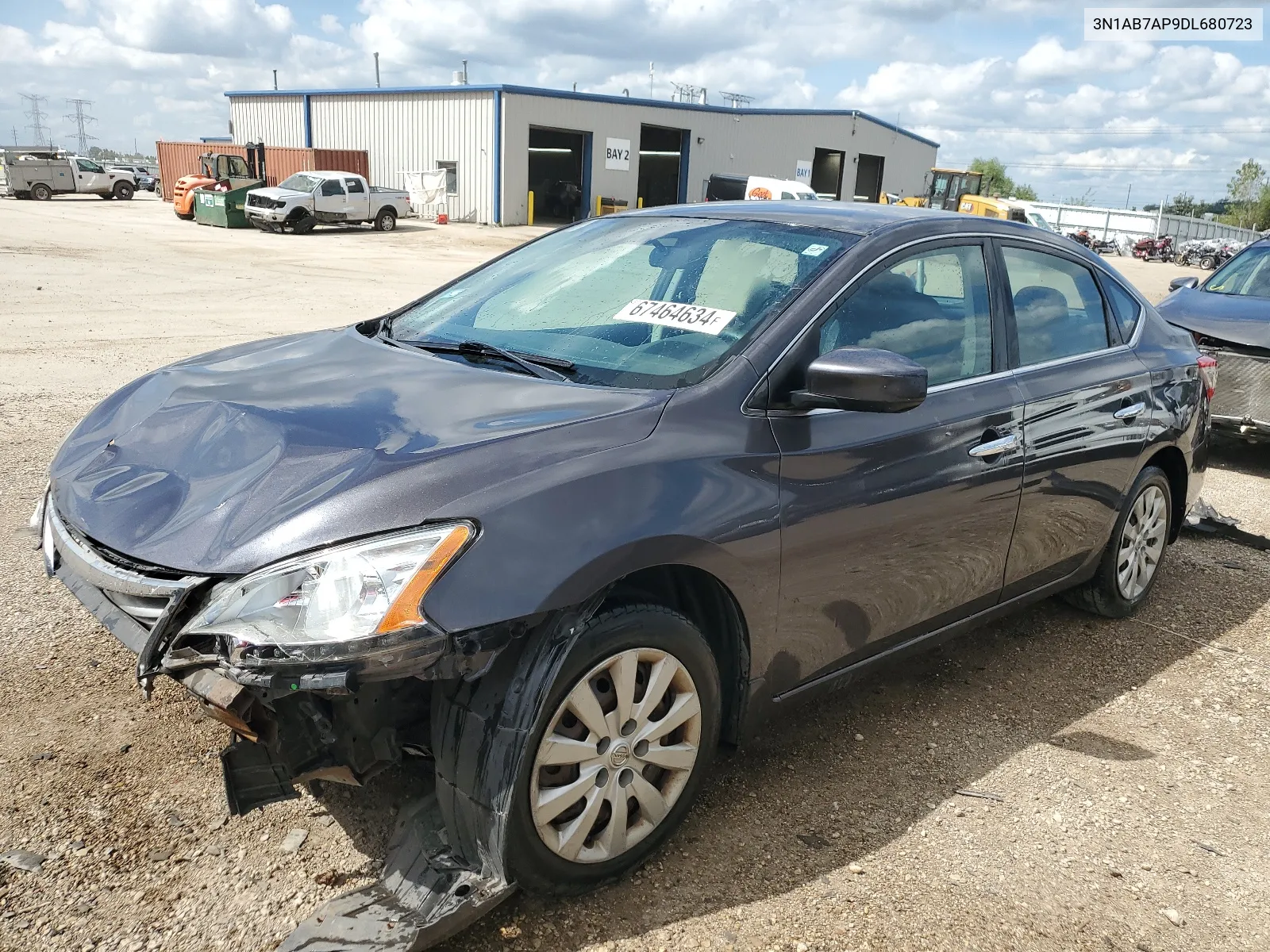 2013 Nissan Sentra S VIN: 3N1AB7AP9DL680723 Lot: 67464634