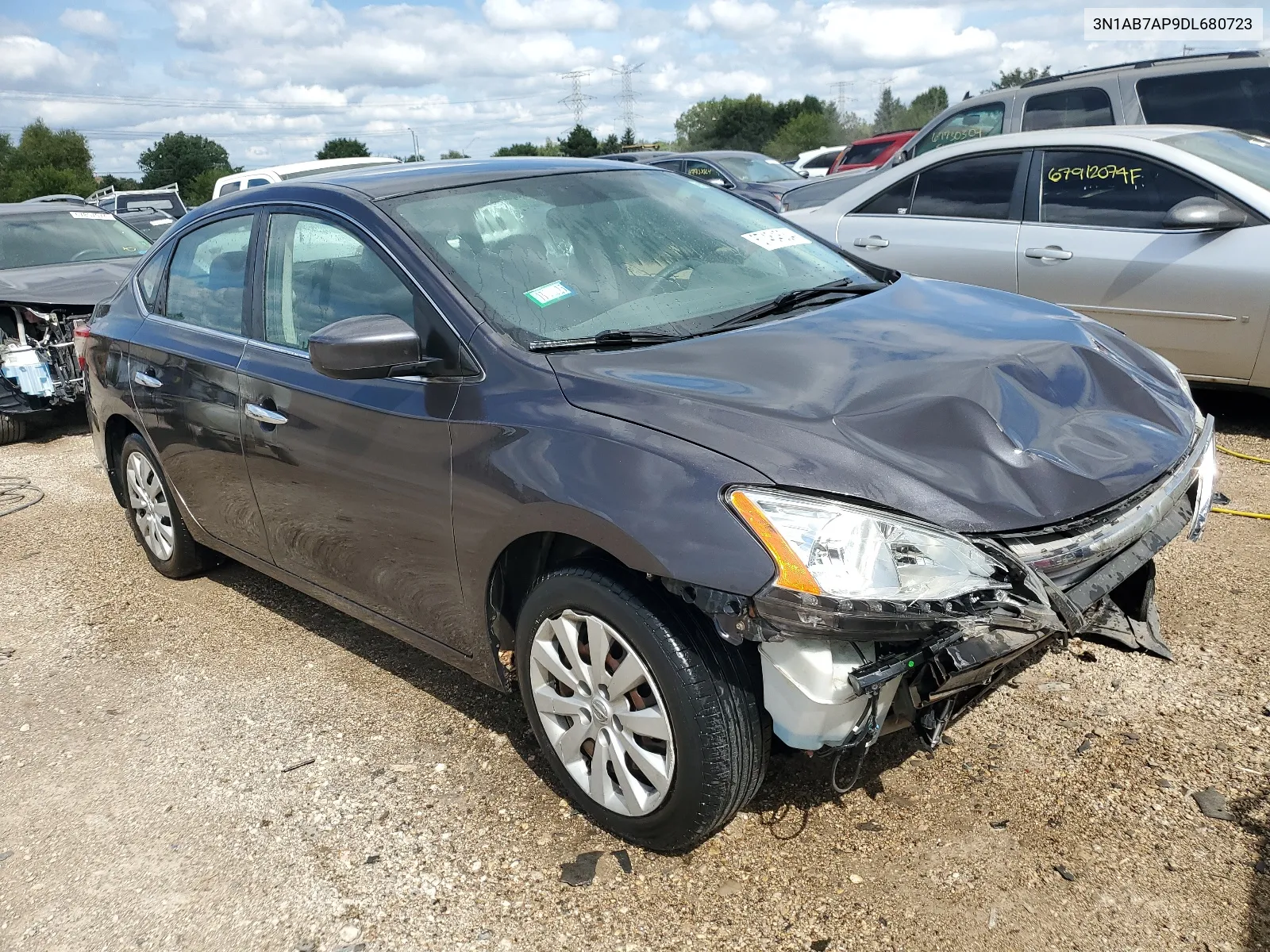 2013 Nissan Sentra S VIN: 3N1AB7AP9DL680723 Lot: 67464634