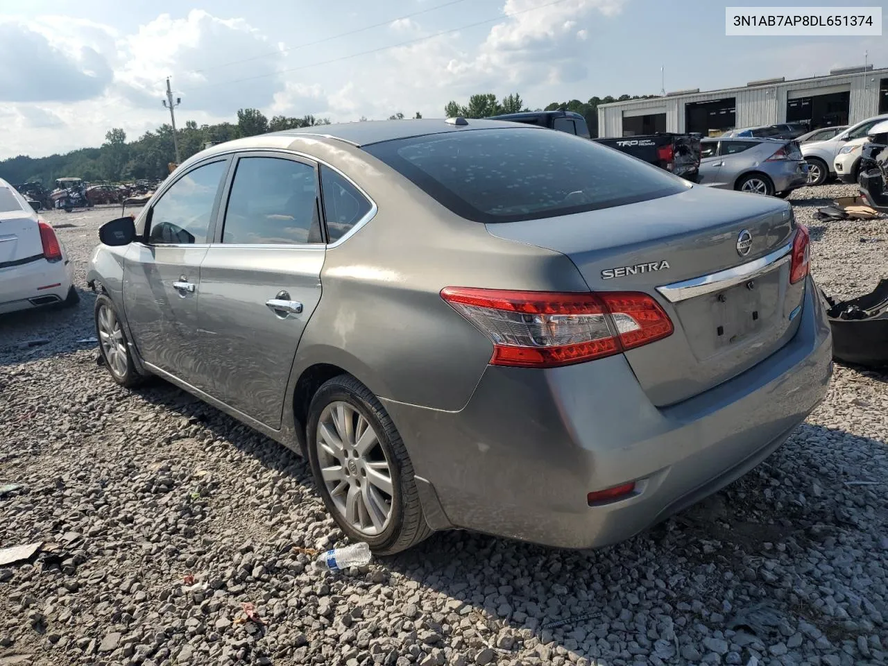 2013 Nissan Sentra S VIN: 3N1AB7AP8DL651374 Lot: 67876764