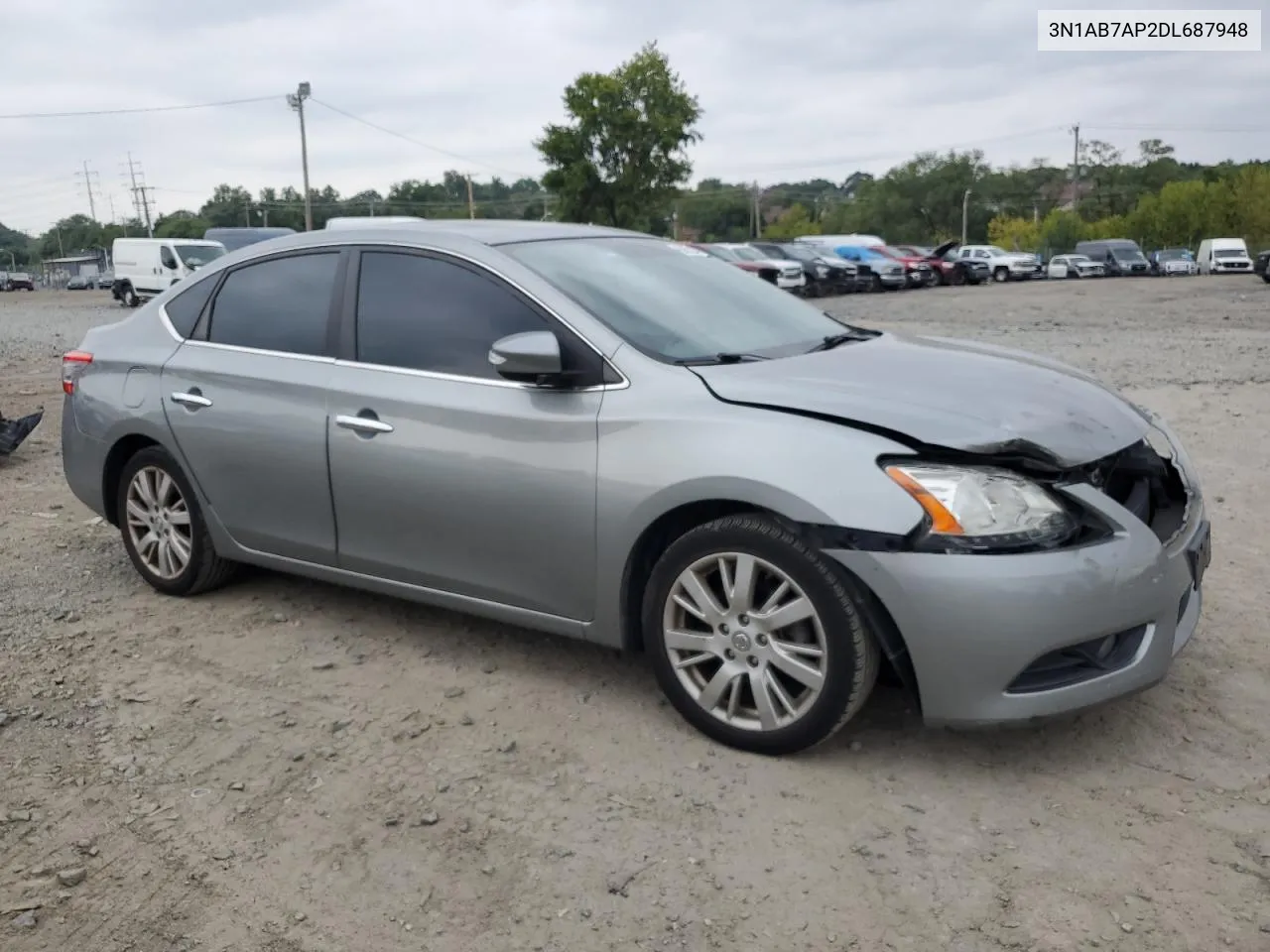 2013 Nissan Sentra S VIN: 3N1AB7AP2DL687948 Lot: 69679034