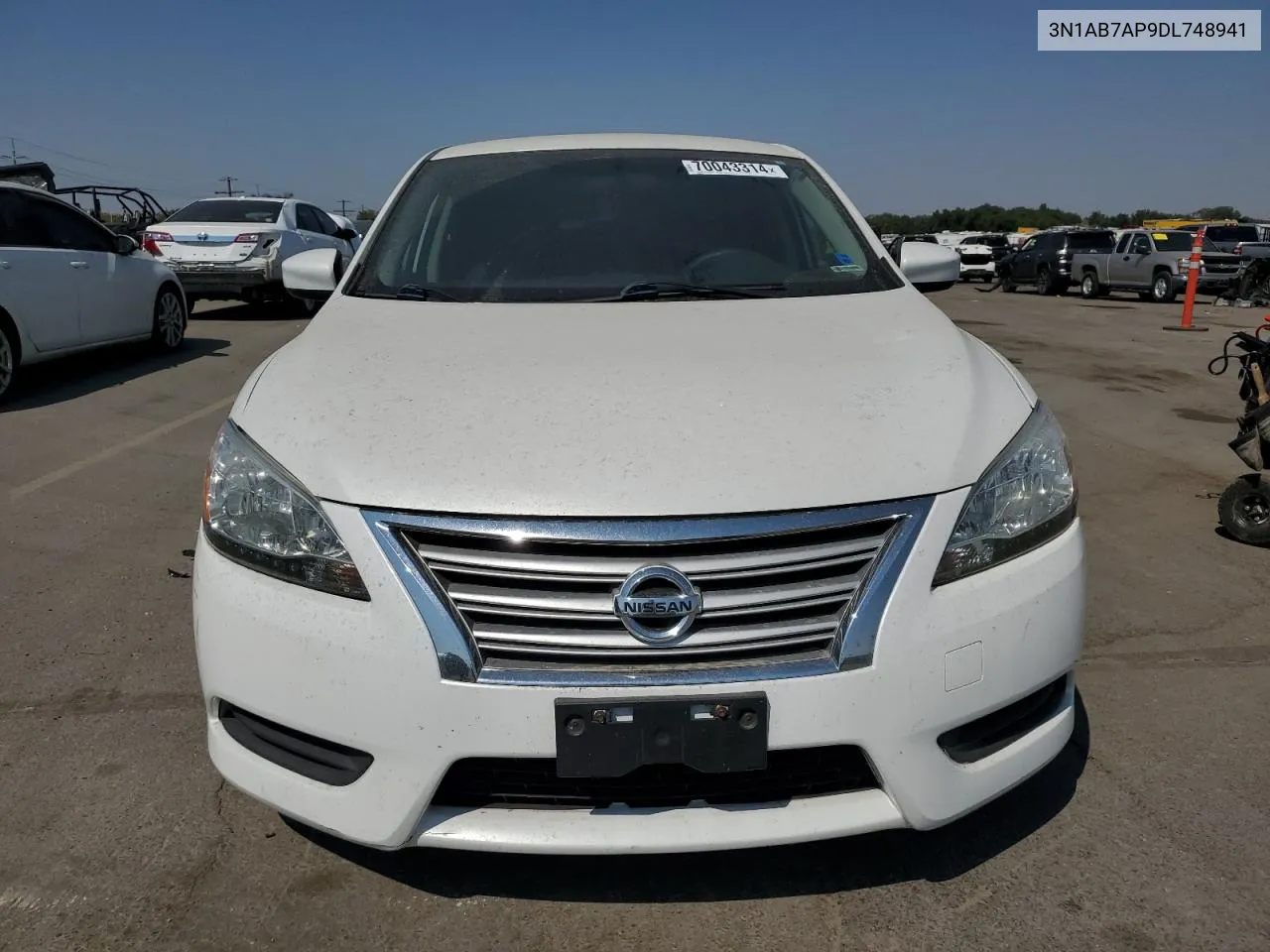 2013 Nissan Sentra S VIN: 3N1AB7AP9DL748941 Lot: 70043314