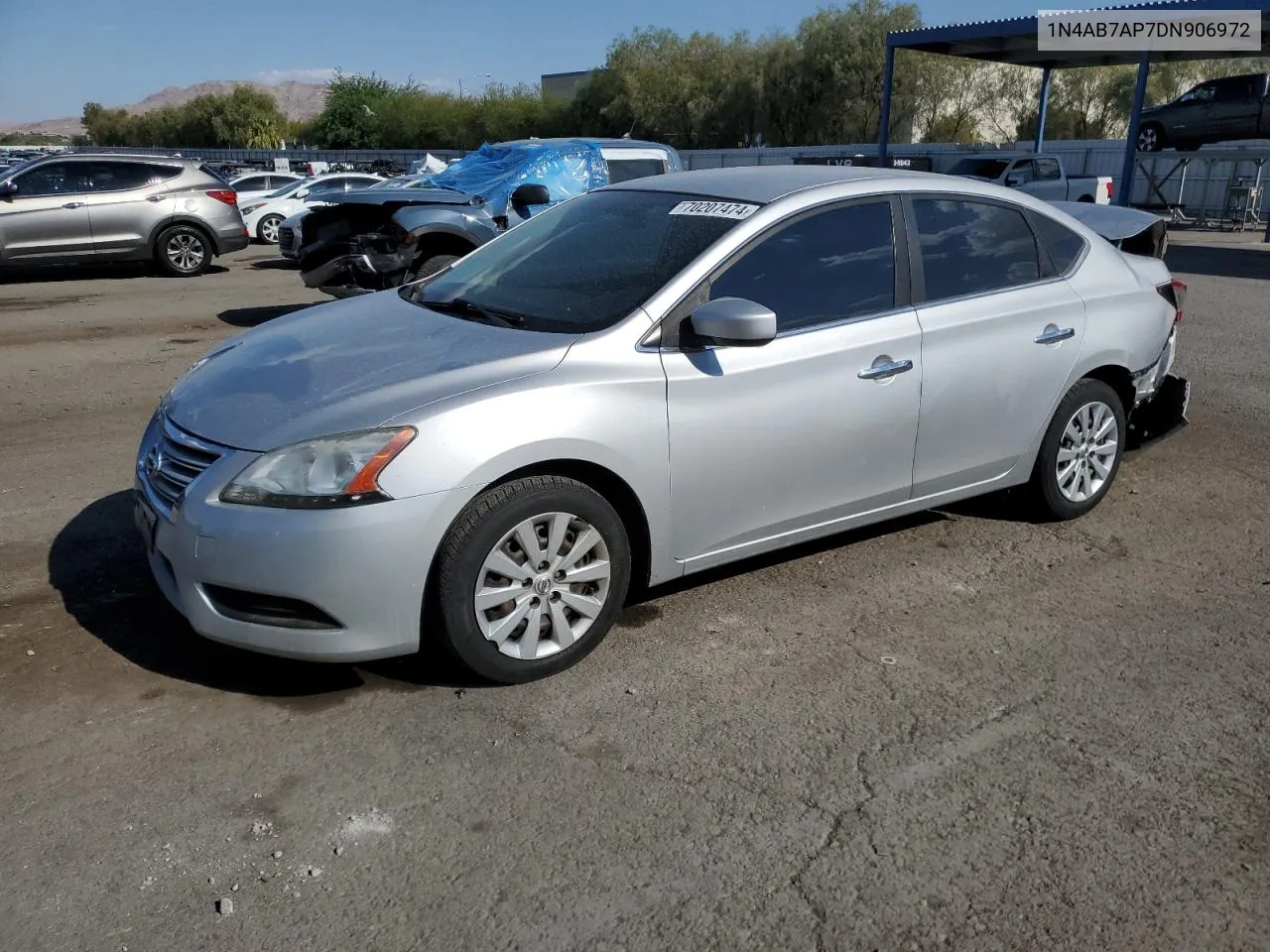 2013 Nissan Sentra S VIN: 1N4AB7AP7DN906972 Lot: 70207474