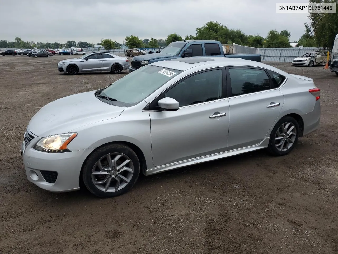 2013 Nissan Sentra S VIN: 3N1AB7AP1DL751445 Lot: 70224234