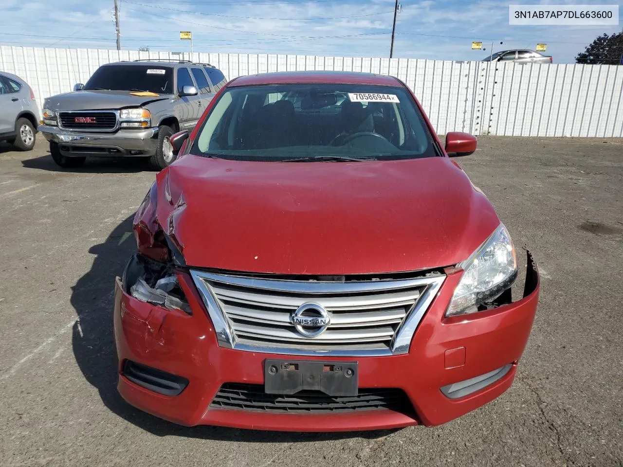 2013 Nissan Sentra S VIN: 3N1AB7AP7DL663600 Lot: 70586944