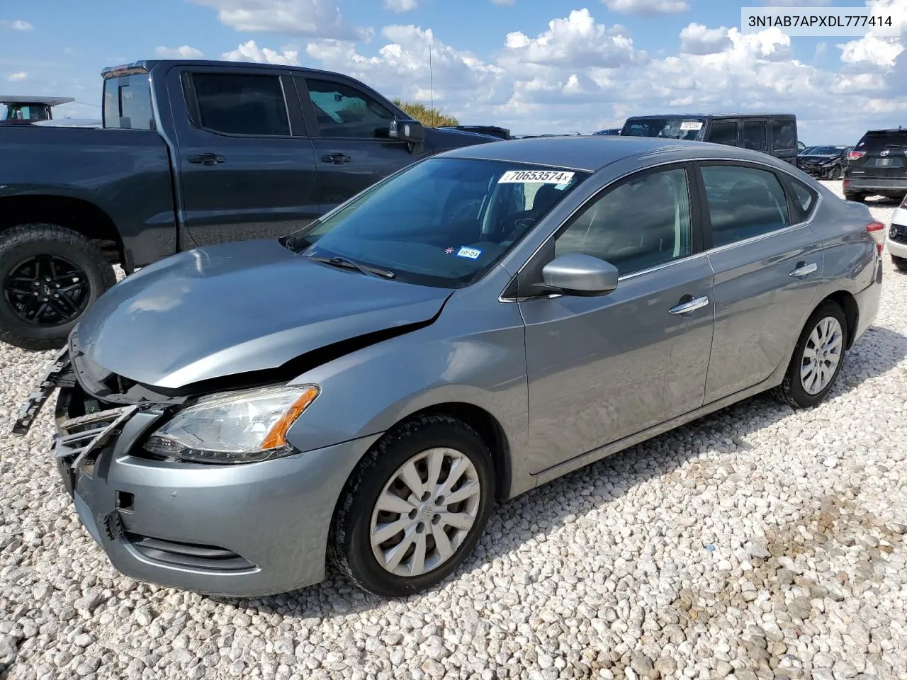 2013 Nissan Sentra S VIN: 3N1AB7APXDL777414 Lot: 70653574