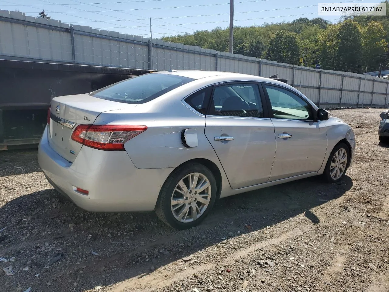 2013 Nissan Sentra S VIN: 3N1AB7AP9DL617167 Lot: 71089884