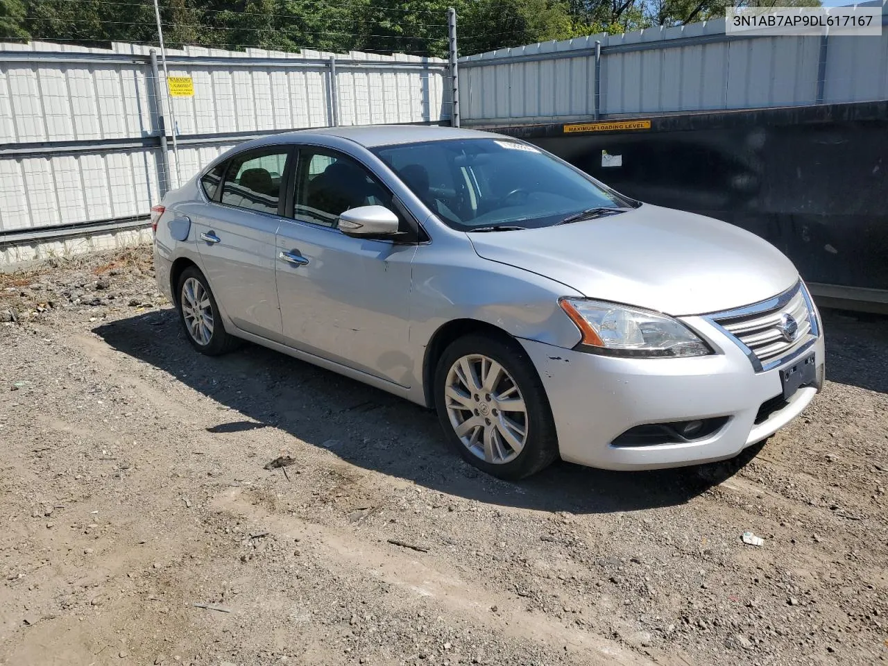 2013 Nissan Sentra S VIN: 3N1AB7AP9DL617167 Lot: 71089884