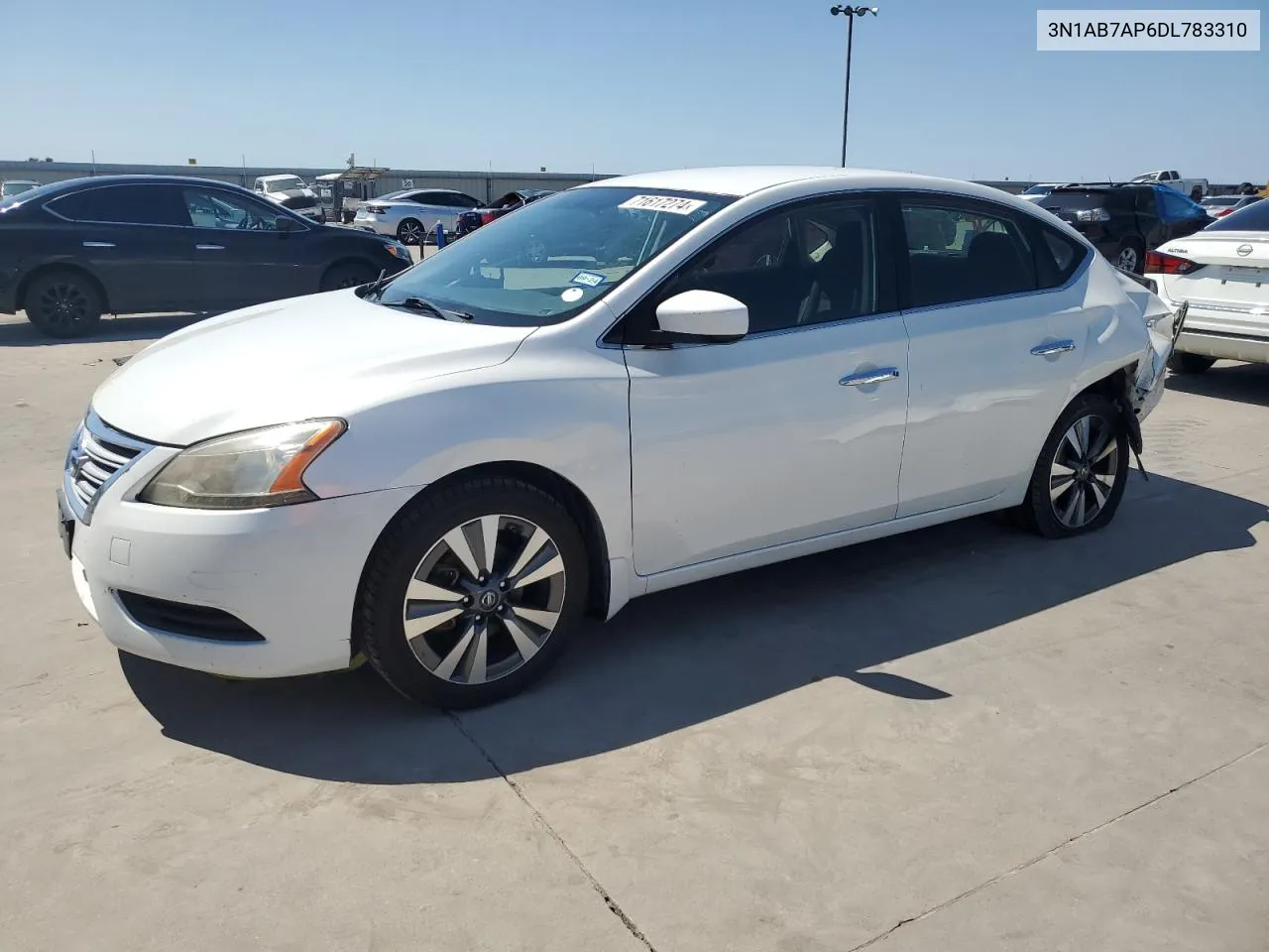 2013 Nissan Sentra S VIN: 3N1AB7AP6DL783310 Lot: 71617274