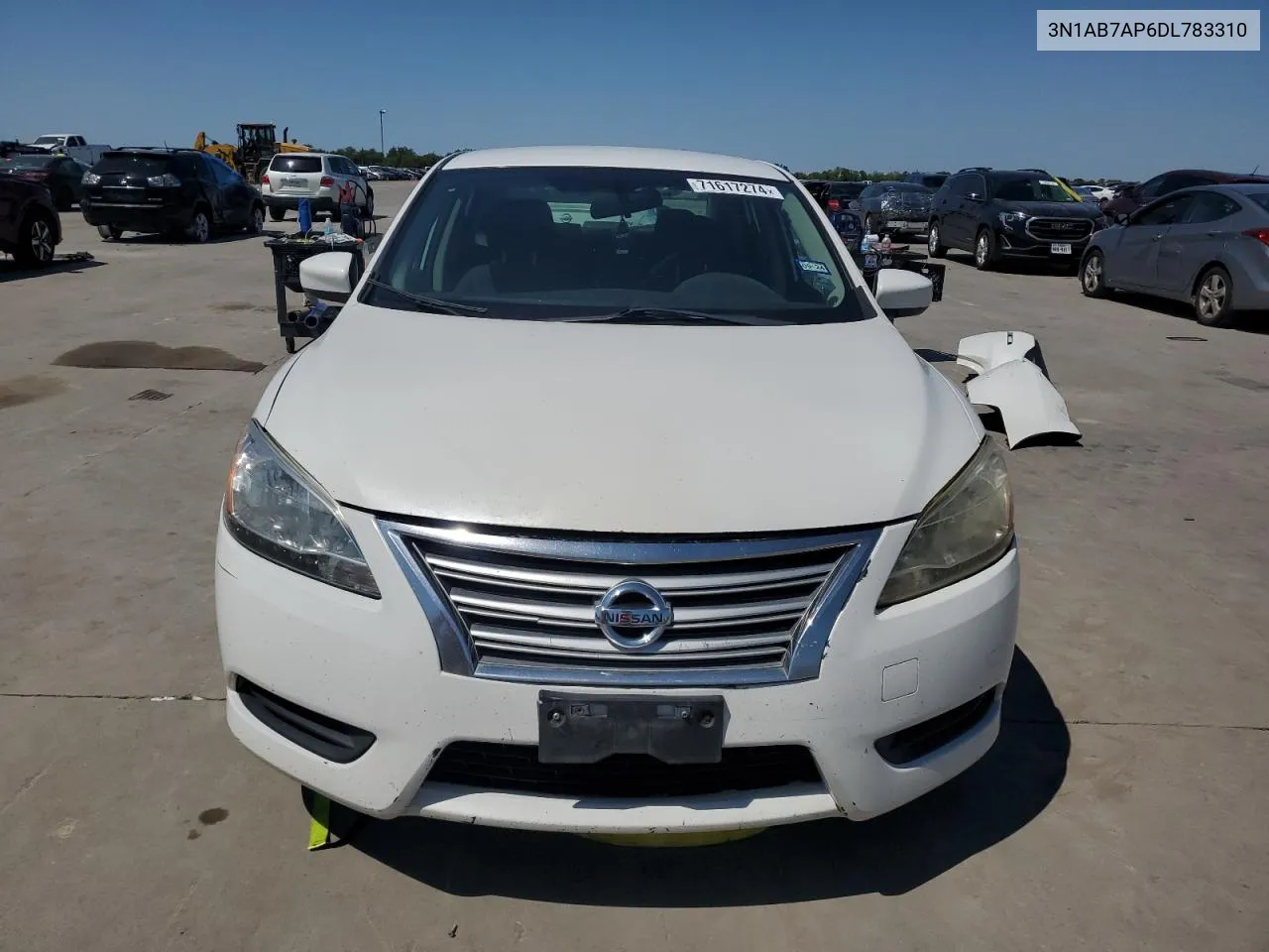 2013 Nissan Sentra S VIN: 3N1AB7AP6DL783310 Lot: 71617274