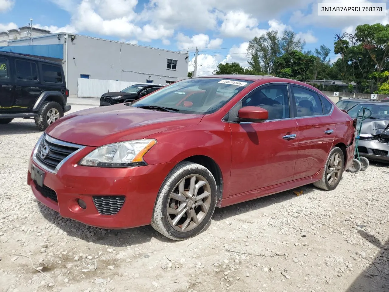 2013 Nissan Sentra S VIN: 3N1AB7AP9DL768378 Lot: 72622084