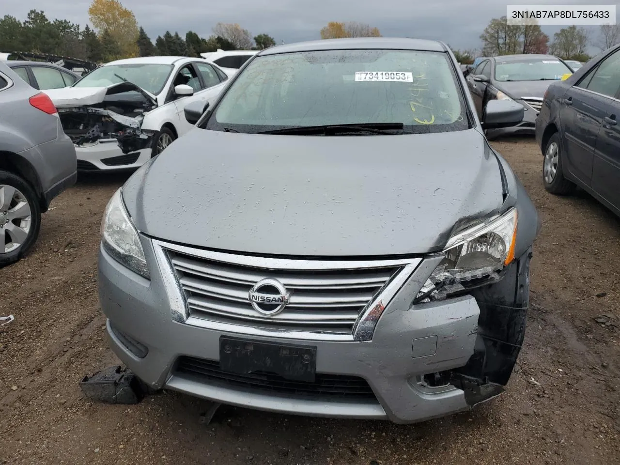 2013 Nissan Sentra S VIN: 3N1AB7AP8DL756433 Lot: 73419053