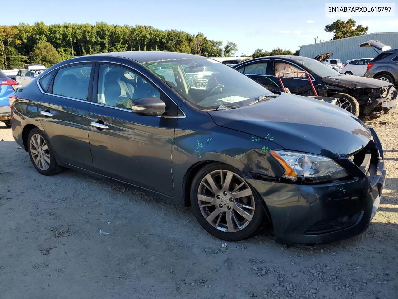 2013 Nissan Sentra S VIN: 3N1AB7APXDL615797 Lot: 74558564