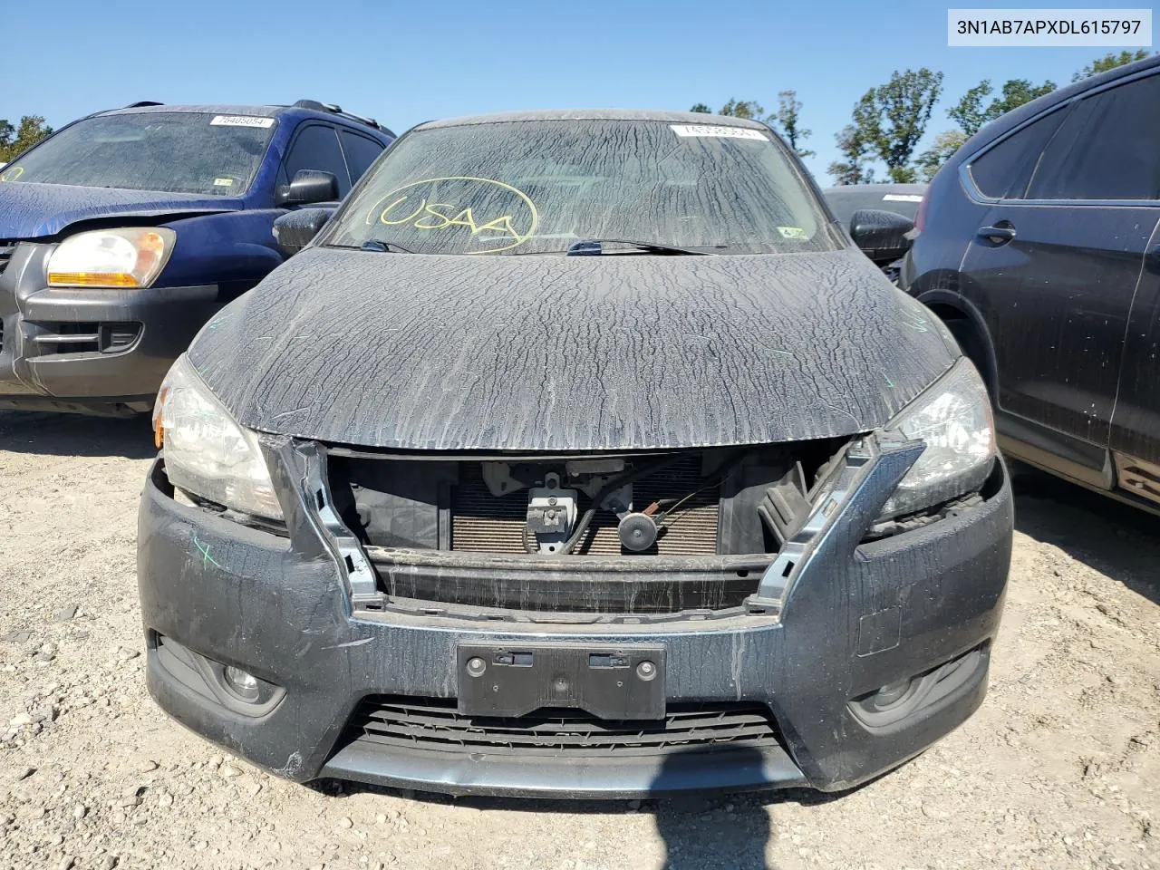 2013 Nissan Sentra S VIN: 3N1AB7APXDL615797 Lot: 74558564