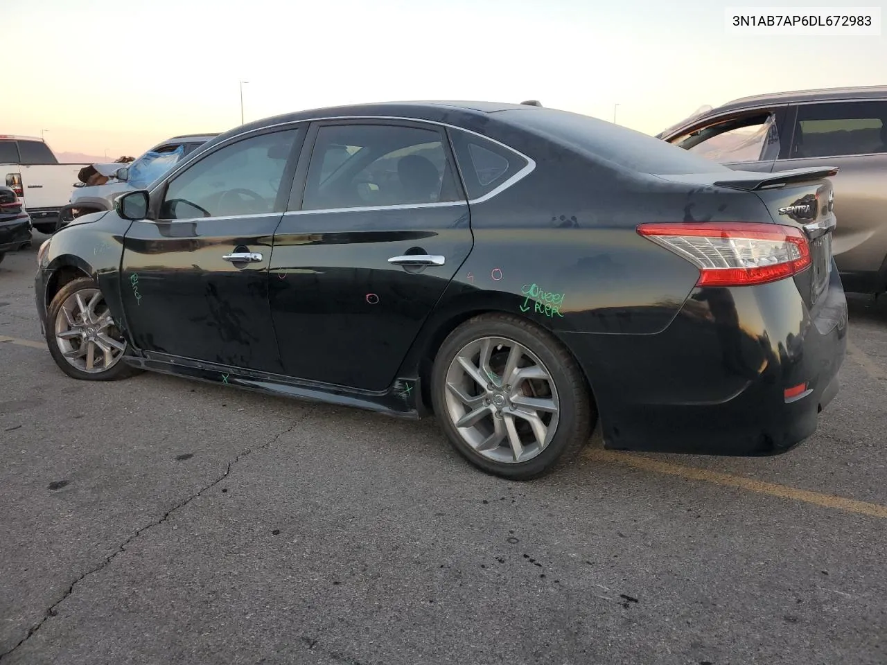 2013 Nissan Sentra S VIN: 3N1AB7AP6DL672983 Lot: 75514964