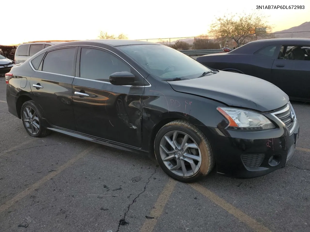 2013 Nissan Sentra S VIN: 3N1AB7AP6DL672983 Lot: 75514964